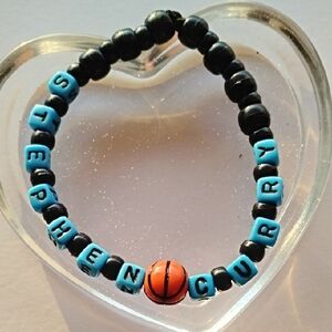 Black and Blue Beaded Kids Bracelet